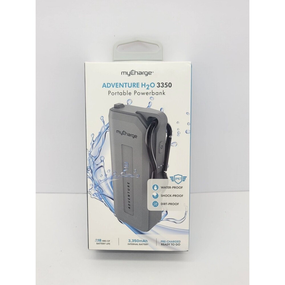 MyCharge Adventure H2O 3350mAh Port 18 Hours Battery Life Waterproof Powerbank